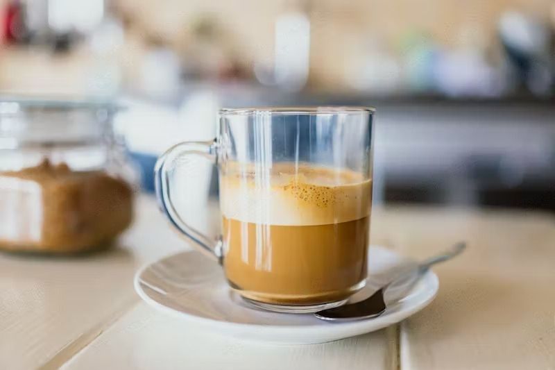 Should I Avoid Caffeine In Pregnancy? A cup filled with coffee on a table