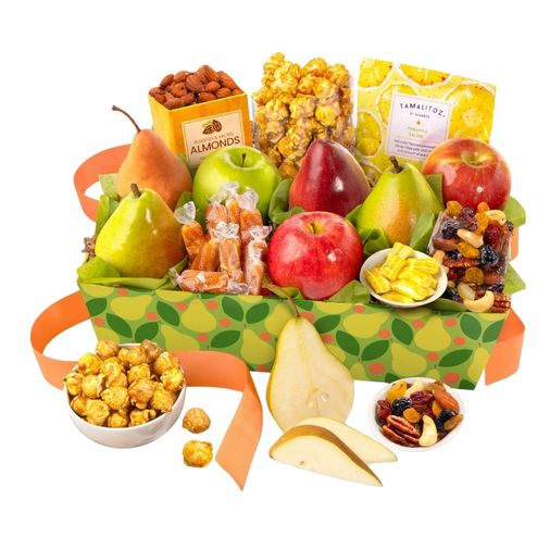 A Gift Inside Orchard Delight Fruit and Gourmet Basket (1) A Gift Inside Orchard Delight Fruit and Gourmet Basket