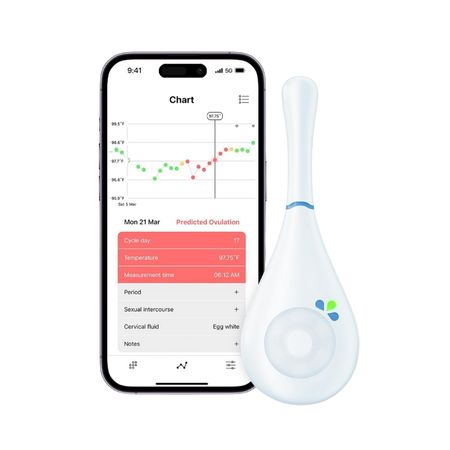 Daysy Fertility Tracker – Natural Hormone-Free Ovulation Monitor & Fertility Awareness Device – Smart BBT Thermometer with App for Cycle Tracking, Conception, or Pregnancy Planning