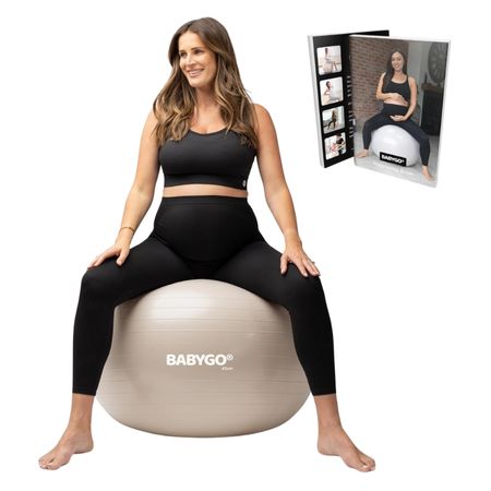 BABYGO Birthing Ball Pregnancy Yoga Labor Exercise Ball Book Set Trimester Targeting