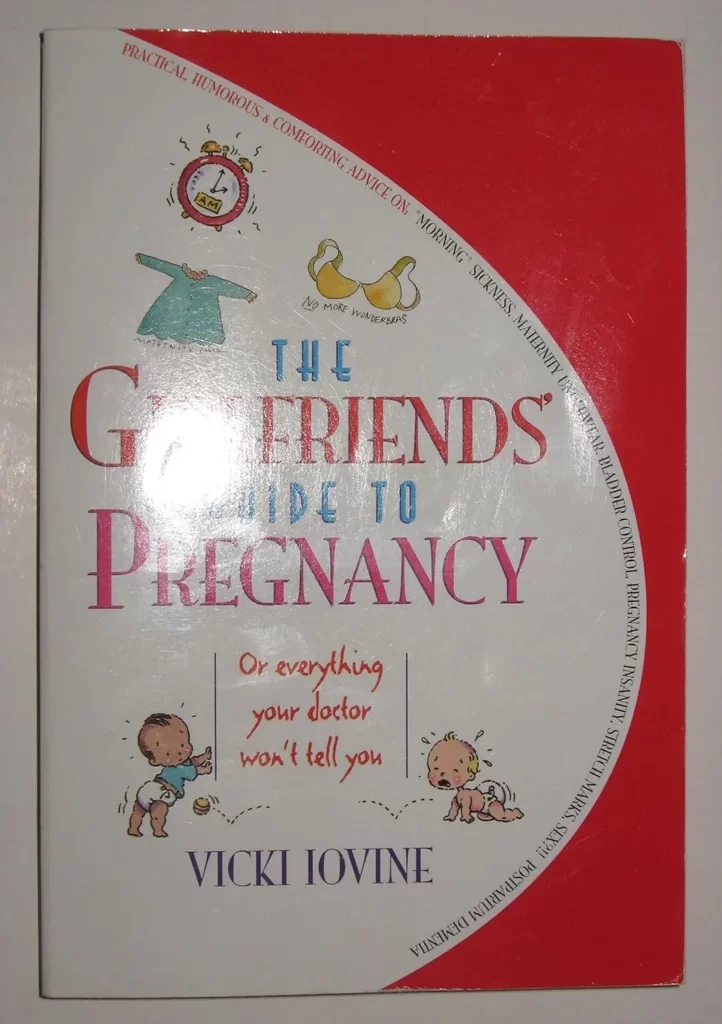 a book cover with clock, baby dress, bra, and 2 crying babies