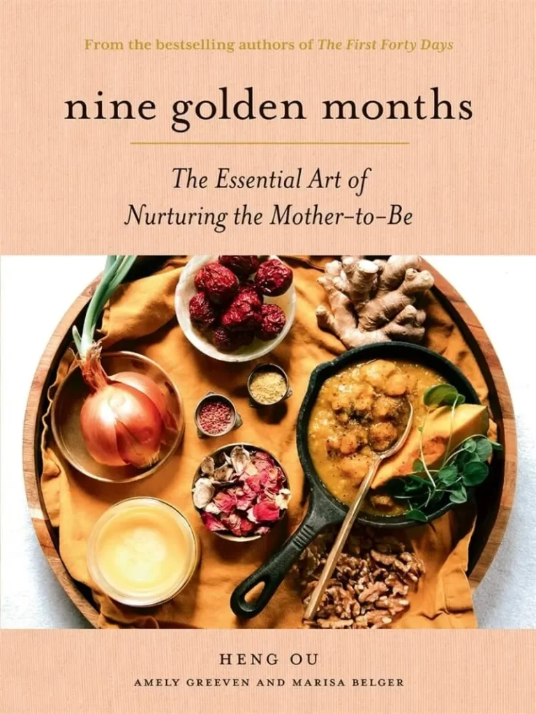 a book cover showing healthy foods for pregnant women