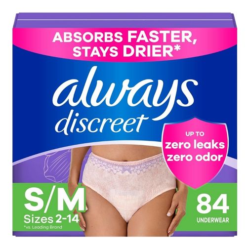 Always Discreet Adult Incontinence Underwear for Women and Postpartum Underwear