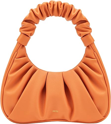 JW PEI Womens Gabbi Ruched Hobo Handbag orange