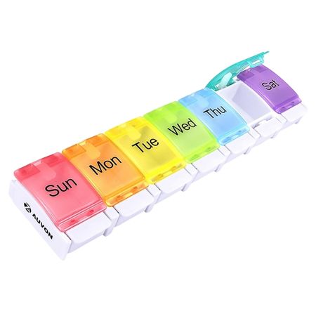 AUVON Weekly Pill Organizer Arthritis Friendly
