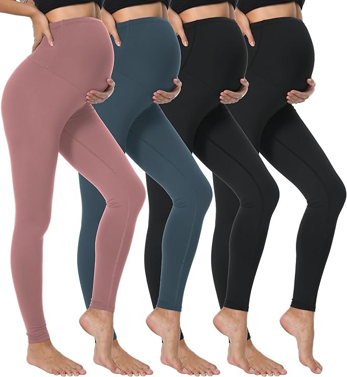 35 Pregnancy Must Haves in 2026: What You Actually Need (Tested & Mom-Approved) 5 Dalavch 4-Pack Women's Maternity Leggings, Over the Belly