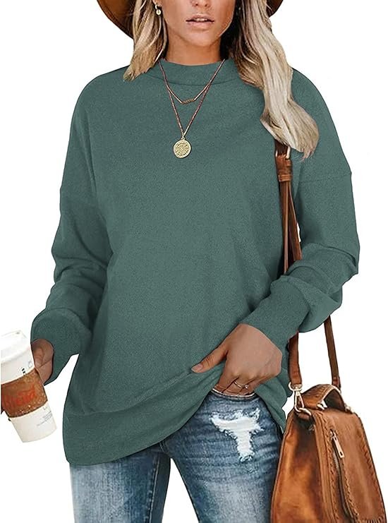 35 Pregnancy Must Haves in 2026: What You Actually Need (Tested & Mom-Approved) 8 PLMOKEN Women's Oversized Long Sleeve Sweatshirt (M–4X)