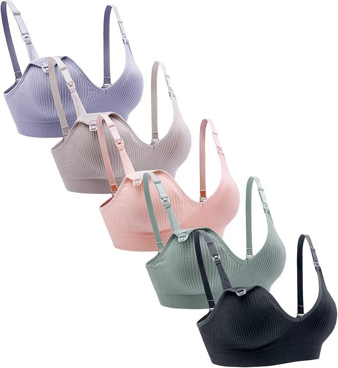 35 Pregnancy Must Haves in 2026: What You Actually Need (Tested & Mom-Approved) 9 Suekaphin Nursing Bra 5-Pack, Wireless Maternity Bralette